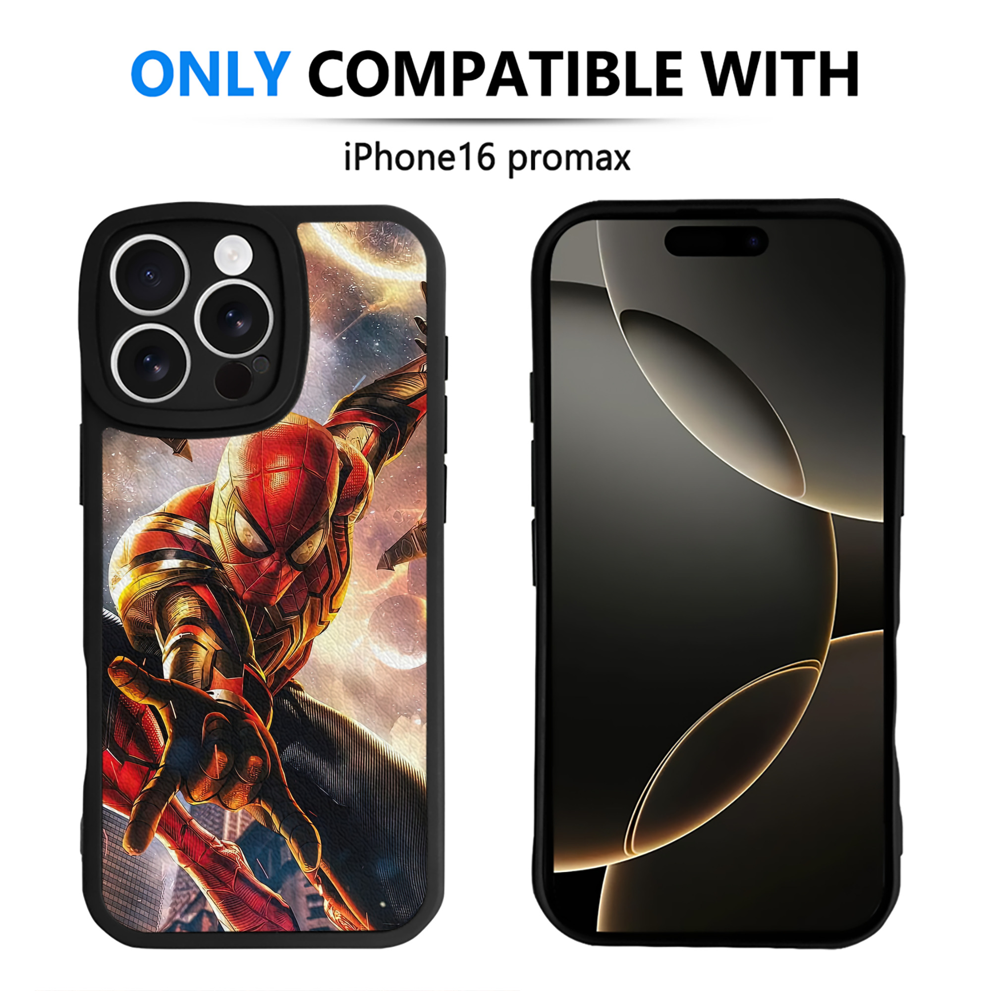 Spider Man スパイダーマン 【iPhone 16シリーズ対応】シリコンスマホケース（レザー調） 材質：シリコン
